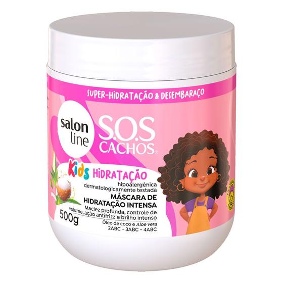 Imagem de Máscara de Hidratação Salon Line S.O.S Kids Óleo de Coco e Aloe Vera 500g