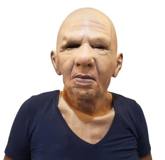 Máscara De Látex adulto velho senhor careca Lynx Produções artistica Máscara Facial
