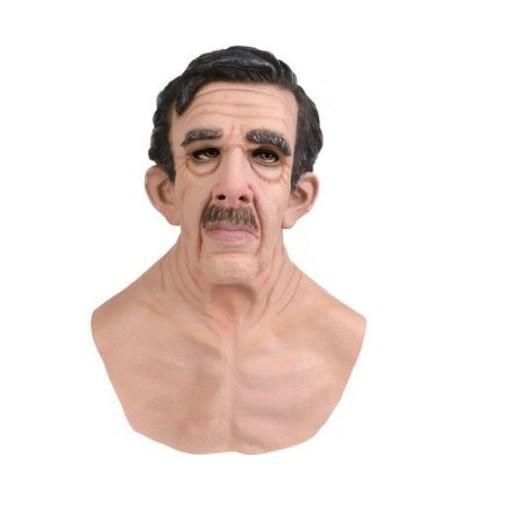 Máscara De Látex Adulto Velho Senhor Idoso Realista Lynx Produções Artistica Máscara de