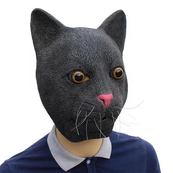 Imagem de Máscara De Látex Animal Gato Preto Divertido