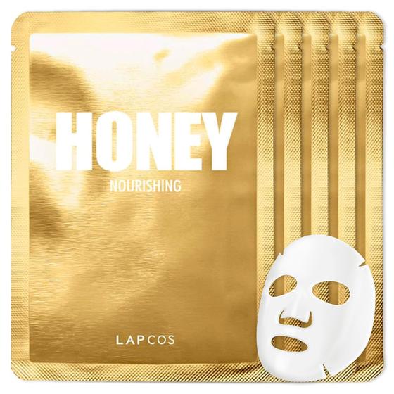 Imagem de Máscara de Lençol LAPCOS Honey com Ácido Hialurônico - Pacote com 5 Unidades