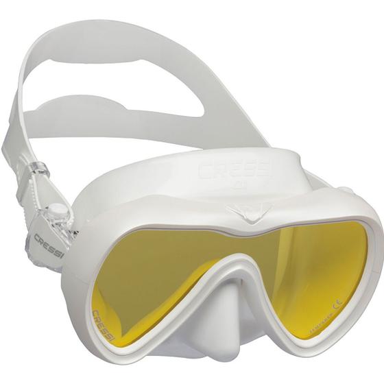 Imagem de Mascara de Mergulho Cressi A1 Anti Fog - Branco - Lente Amarela