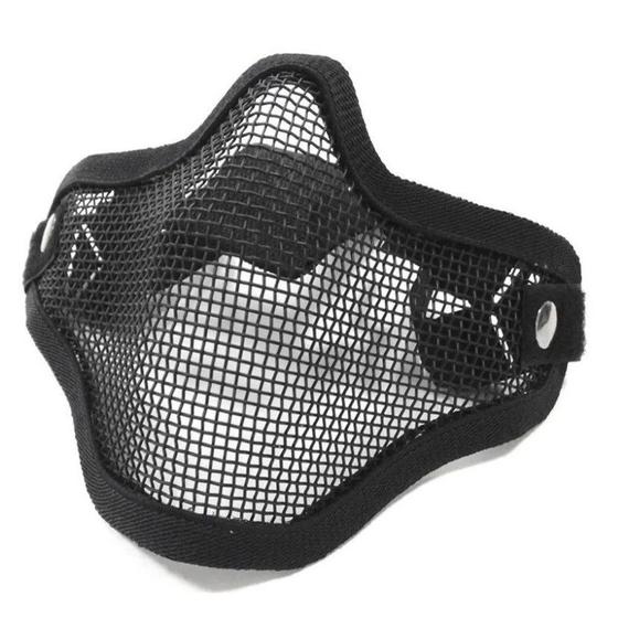 Imagem de Máscara de Proteção Airsoft Paintball Meia Face com Tela Metálica Ntk Tático Protetora