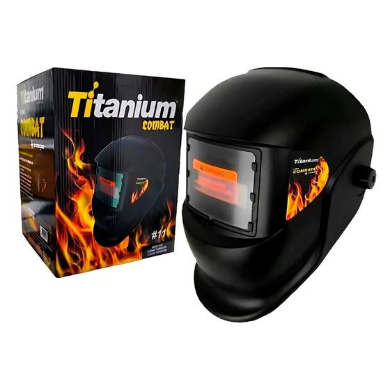 Imagem de Mascara De Solda Automatica Auto Escurecimento Titanium Cor Preto