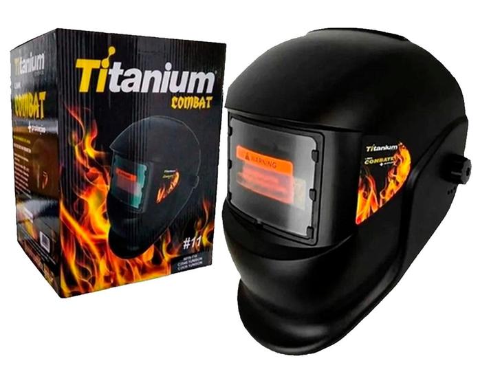 Imagem de Máscara De Solda Escurecimento Automático Sem Regulagem TON11 Combat Titanium - 05496
