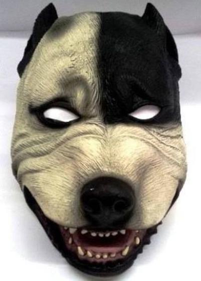 Máscara De Terror Cachorro Pit-bull 100% Látex Fantasia Menor preço em Máscara De Terror Cachorro Pit-bull 100% Látex Fantasia