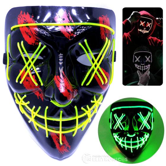 Imagem de Máscara de Terror Luminosa Neon Halloween Cosplay Festa Decoração Verde - 203813