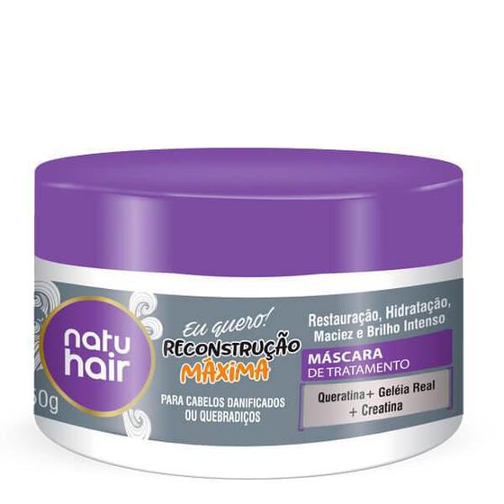 Máscara De Tratamento Natuhair Reconstrução Máxima 350G Máscara