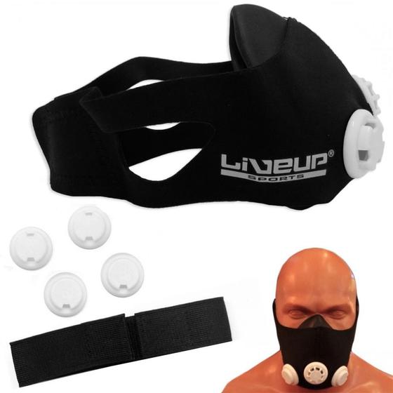 Imagem de Mascara de Treinamento Respiratorio com Controle de Fluxo de Ar Liveup  Liveup Sports 