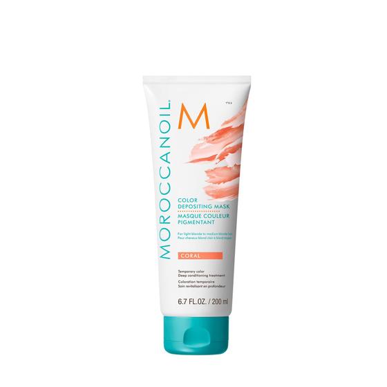 Imagem de Máscara Depositora de Cor Moroccanoil Coral 200mL para cabelos loiros