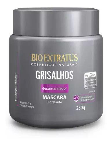 Imagem de Máscara Desamareladora Cabelos Grisalhos 250ml  Bio Extratus