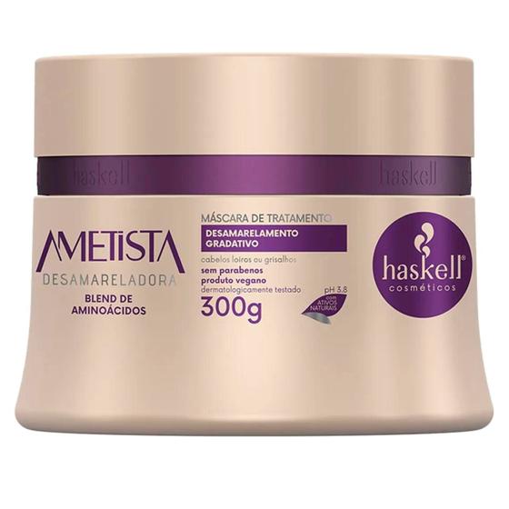 Imagem de Mascara Desamareladora Loiros Ametista Haskell 300g
