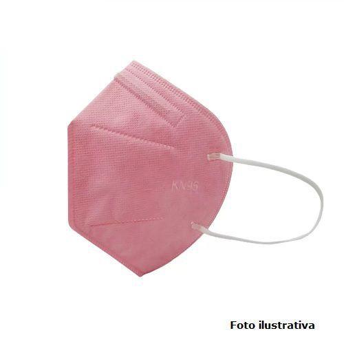 Imagem de Mascara descartavel c/ elastico kn95 rosa miralupa