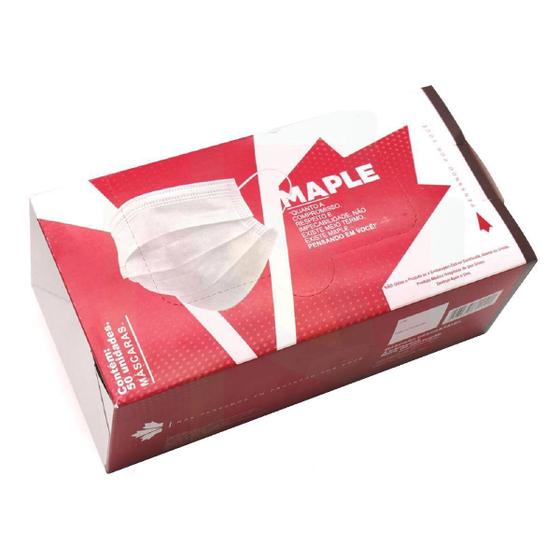 Imagem de Máscara Descartável Maple Clipe Nasal Tripla Camada