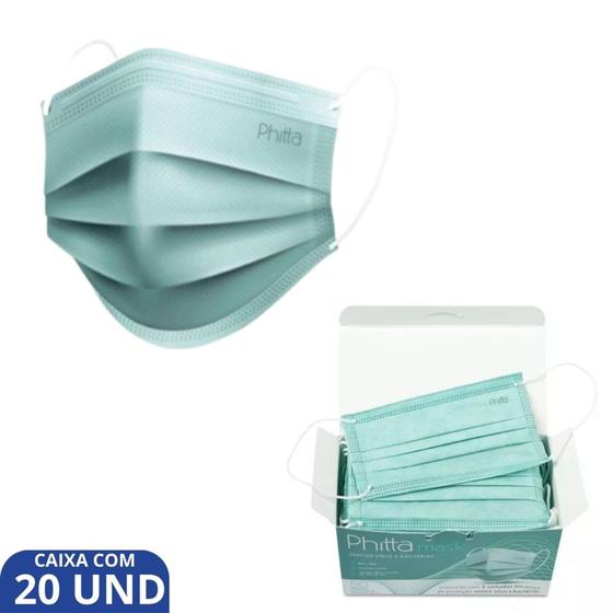 Máscara Descartável Profissional Verde - Caixa com 20 Unidades Phitta Mask Menor preço em Máscara Descartável Profissional Verde - Caixa com 20 Unidades Phitta Mask