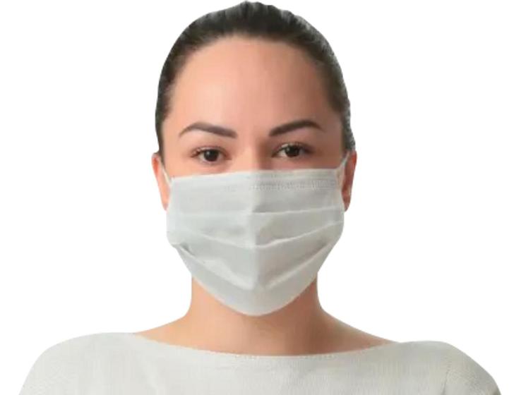 Máscara Descartável TNT Branca Caixa 50 Unidades EPI 360 Máscara