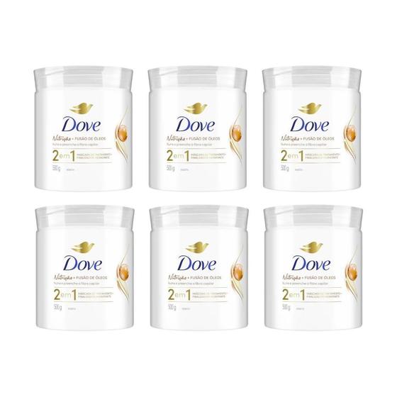 Imagem de Mascara Dove 2Em1 Nutriçao 500G - Kit Com 6Un