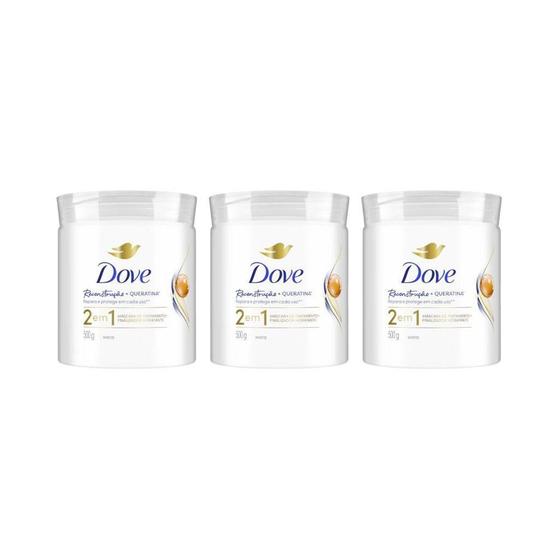 Imagem de Mascara Dove 2Em1 Reconstruçao 500G - Kit Com 3Un