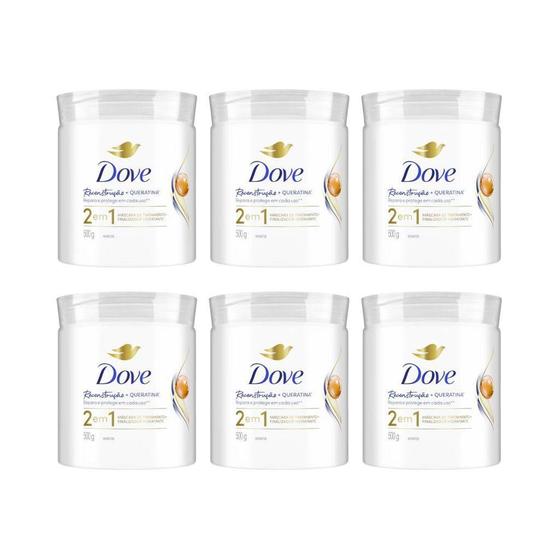 Imagem de Mascara Dove 2Em1 Reconstruçao 500G - Kit Com 6Un