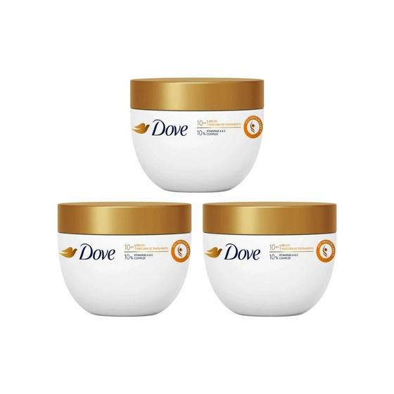 Imagem de Mascara Dove De Tratamento 270G Brilho - Kit Com 3Un