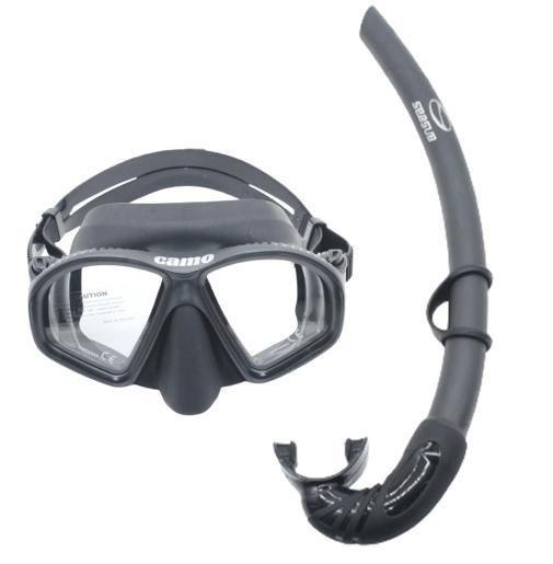 Imagem de Mascara E Snorkel Respirador Kit Mergulho Camo Seasub Oculos