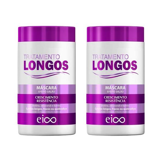 Imagem de Mascara Eico 1Kg Cabelos Longos - Kit C/2Un