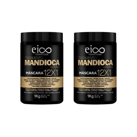 Imagem de Mascara Eico 1Kg Mandioca - Kit C/2Un