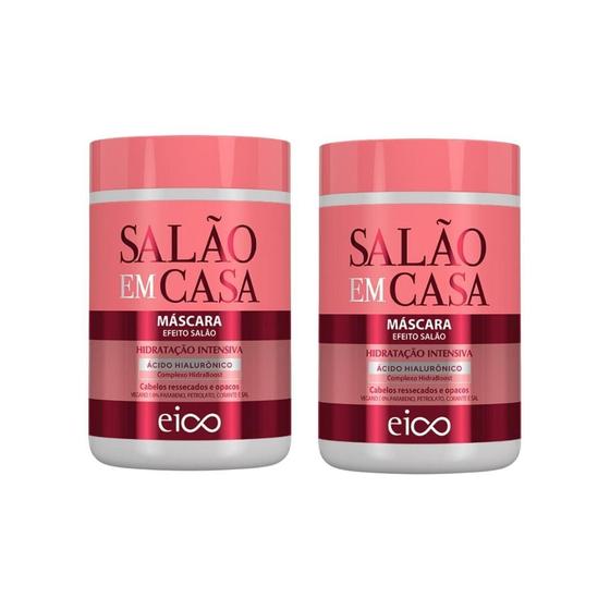 Imagem de Mascara Eico 1Kg Salao Casa Hidr Intensiva - Kit C/2Un