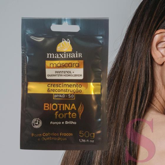 Imagem de Máscara em Sachê Biotina Forte 50g - Maxi Hair