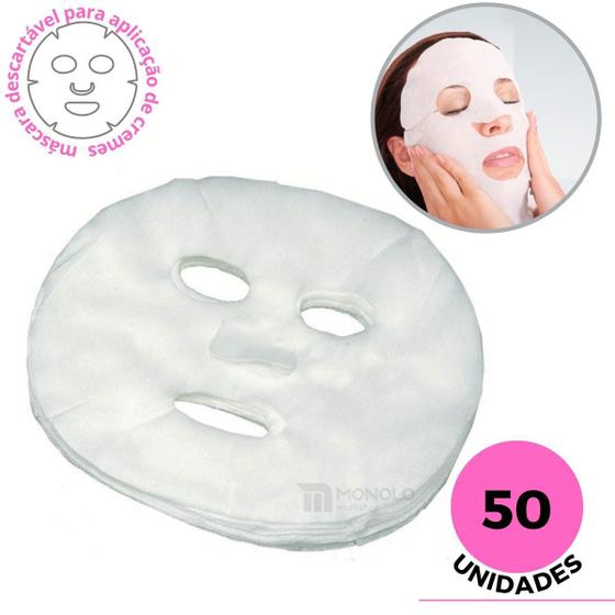 Mascara Facial Descartável Hidratação Limpeza Pele 50 unidades - Monolo ...