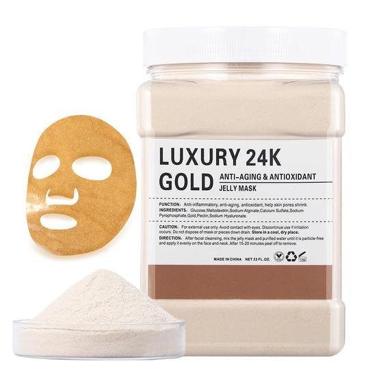 Imagem de Máscara Facial Gelatinosa GUOYAOLIFU 24K Gold - 680ml - Hidratante e Revitalizante