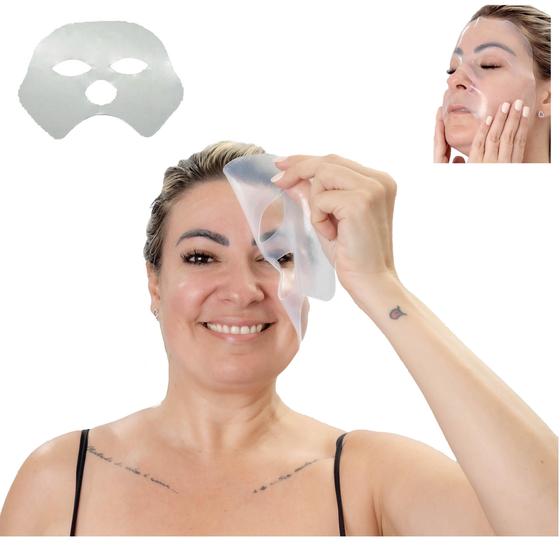 Imagem de Máscara Facial Hidratante Antissinais em Silicone Adereup - Lavável e Reutilizável