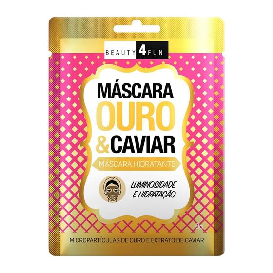 Imagem de Máscara Facial Ouro & Caviar Beauty 4 Fun Hidratante 8g