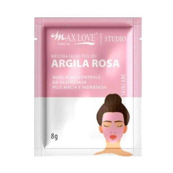 Imagem de Máscara Facial Peel Off Argila Rosa Sachê Max Love