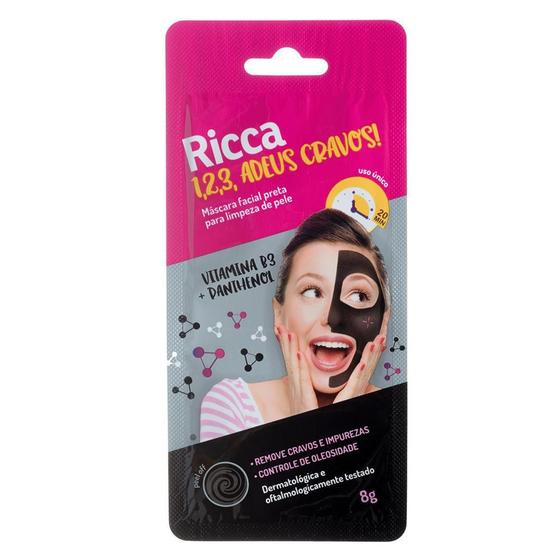 Imagem de Máscara Facial Preta Para Limpeza De Pele Ricca