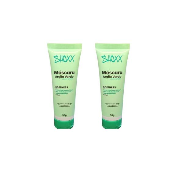 Imagem de Mascara Facial Shoxx Argila Verde 50G - Kit C/2Un