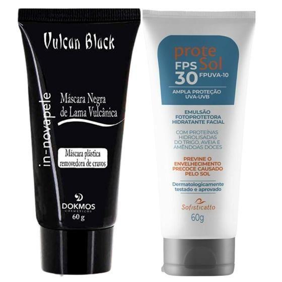 Imagem de Máscara Facial Vulcan Black + Protetor Solar Protesol 30 FPS