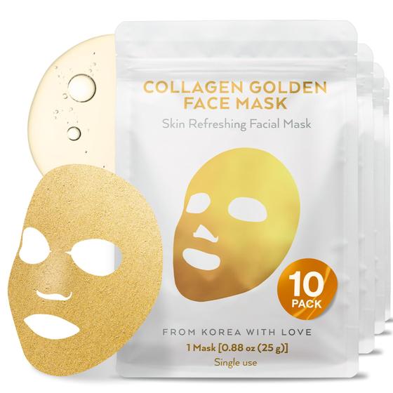 Imagem de Máscara Facial WONDER FAMILY - Colágeno Coreano 24K - Pacote com 10 Unidades