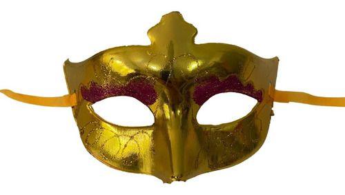 Imagem de Máscara Fantasia Carnaval Glitter Festa Decoração Kit 3 Unid