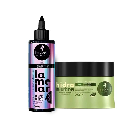 Imagem de Máscara Haskell Lamelar 200ml + Máscara Hidranutre 250g