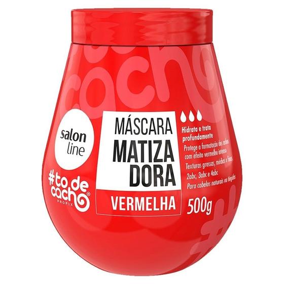 Imagem de Máscara Hidratação Salon Line Tô de Cachos Matizadora Vermelha 500g