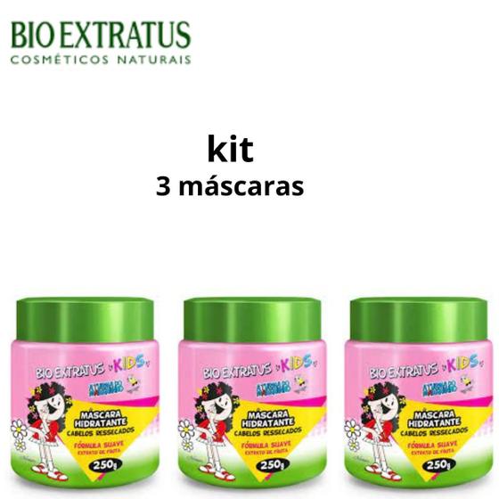 Imagem de Mascara hidratante bio extratus kids 250g-3 unidades