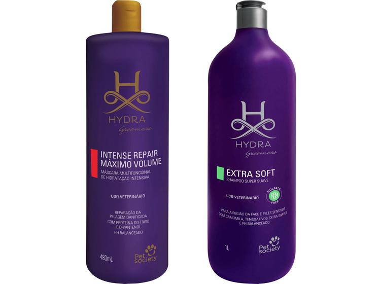 Imagem de Máscara Hydra Máximo Volume 480ml + Shampoo Extra Soft 1 L