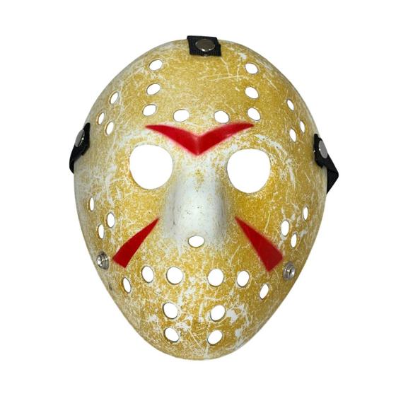 Imagem de Máscara Jason Amarela para Fantasia Halloween Luxo 7 Lobos