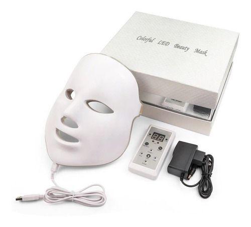 Máscara Led 7 Cores Tratamento Facial Fototerapia Estética Menor preço em Máscara Led 7 Cores Tratamento Facial Fototerapia Estética