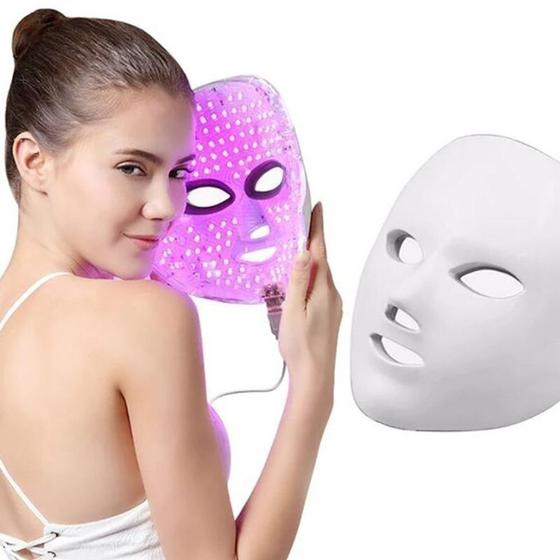 Imagem de Mascara Led Estetica Facial 7 Cores Tratamento De Pele envio imediato