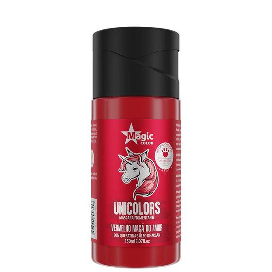 Máscara Magic Color Unicolors Vermelho Maçã do Amor 150ml Tonalizante