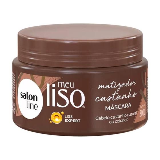 Imagem de Máscara matizadora castanho salon line meu liso 300g