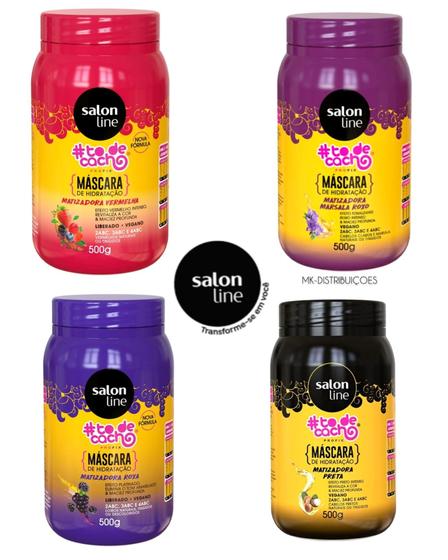 Imagem de Máscara Matizadora Vermelha, Roxa, Roxo Marsala e Máscara Matizadora Preta