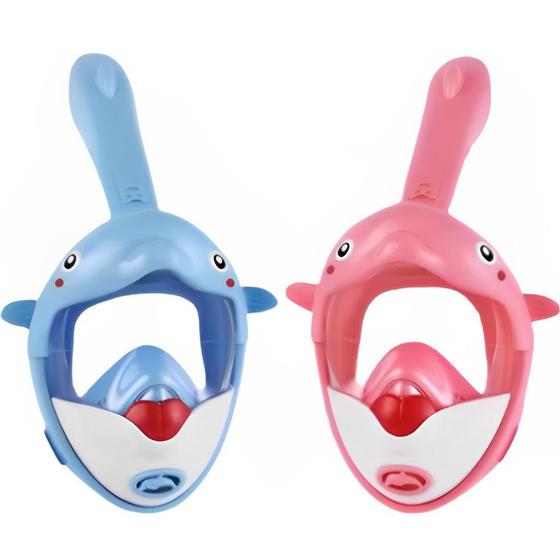 Imagem de Máscara Mergulho Infantil Personalizada Golfinho Snorkel